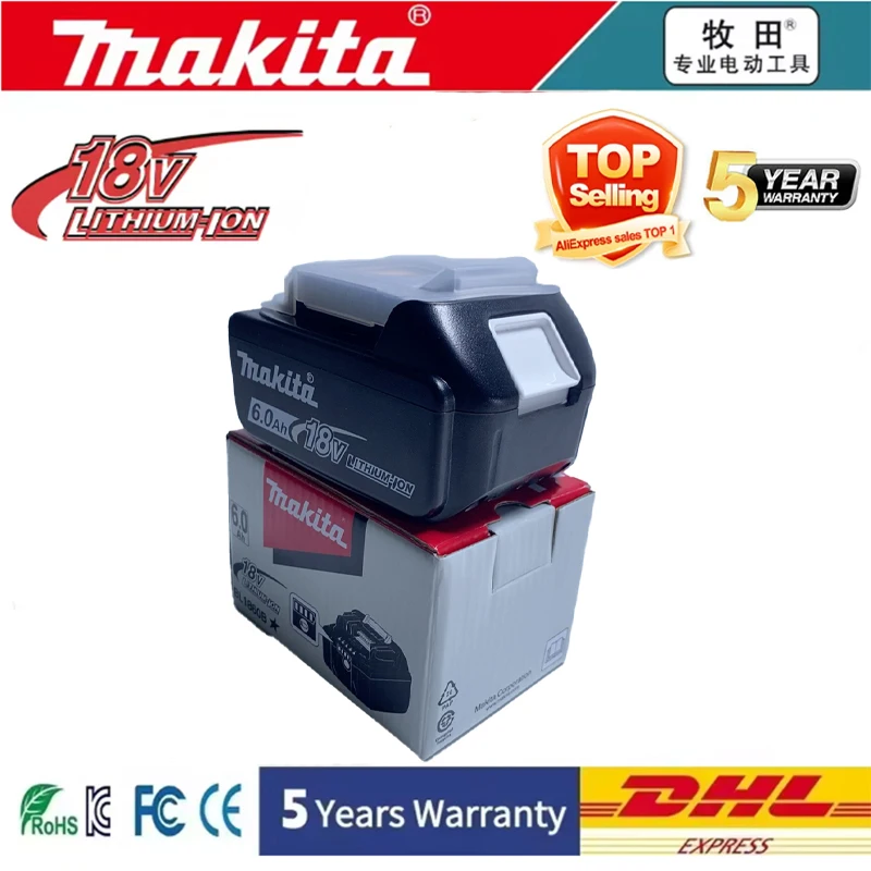 100% Original Makita Battery 18V 6.0Ah rechargeable battery replacing Makita DTW600 DTW700 1840BL1850BL1860B, power tool battery
100% Original Makita Battery 18V 6.0Ah rechargeable battery replacing Makita DTW600 DTW700 1840BL1850BL1860B, power tool battery