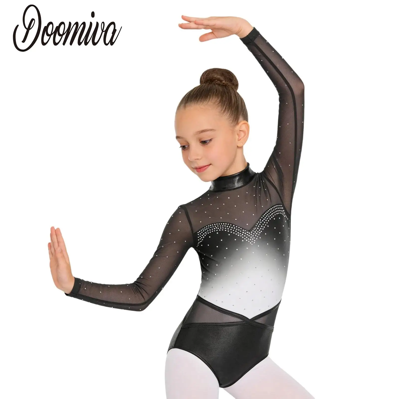 Kid Girls Artistic Costume Figure Skating Gymnastics Ballet Jersey Jumpsuit Rhinestones Sheer Mesh Leotard Performance Dancewear
Kid Girls Artistic Costume Figure Skating Gymnastics Ballet Jersey Jumpsuit Rhinestones Sheer Mesh Leotard Performance Dancewear