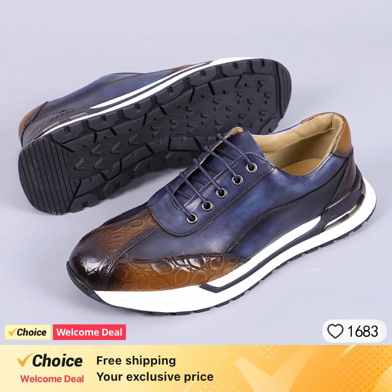 Luxury Brand Style Casual Sneakers Men's Shoes Genuine Leather Lace-up Basic Outdoor Footwear Daily Male Fashion Oxford Shoes
Luxury Brand Style Casual Sneakers Men's Shoes Genuine Leather Lace-up Basic Outdoor Footwear Daily Male Fashion Oxford Shoes