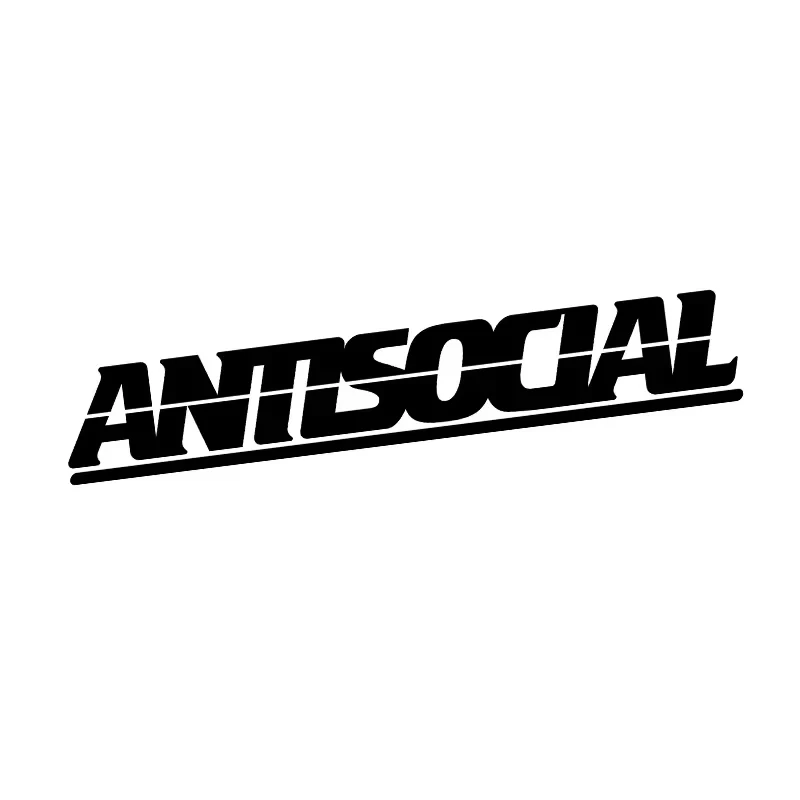 Antisocial Letter Car Stickers for Rear Window Auto Front Windshield Vinyl Decals DIY Cool Racing Body Waterproof Decoration
Antisocial Letter Car Stickers for Rear Window Auto Front Windshield Vinyl Decals DIY Cool Racing Body Waterproof Decoration