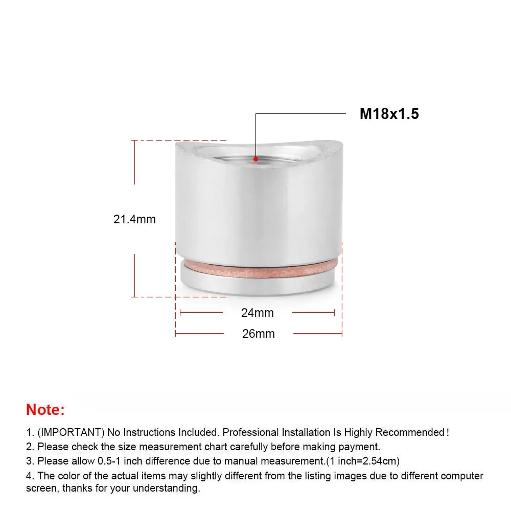 Stainless Steel O2 Sensor Bung for Exhaust Oxygen Mounting Bungs Adapter M18x1.5 Thread Weld-in Design for Automotive
Stainless Steel O2 Sensor Bung for Exhaust Oxygen Mounting Bungs Adapter M18x1.5 Thread Weld-in Design for Automotive