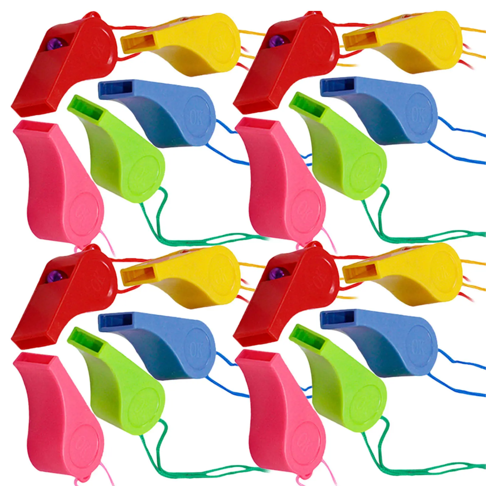 48Pcs Plastic Whistle Hanging Lanyard Sports Referee Training Coaches Emergency Party Games Gifts Whistle with Lanyard
48Pcs Plastic Whistle Hanging Lanyard Sports Referee Training Coaches Emergency Party Games Gifts Whistle with Lanyard