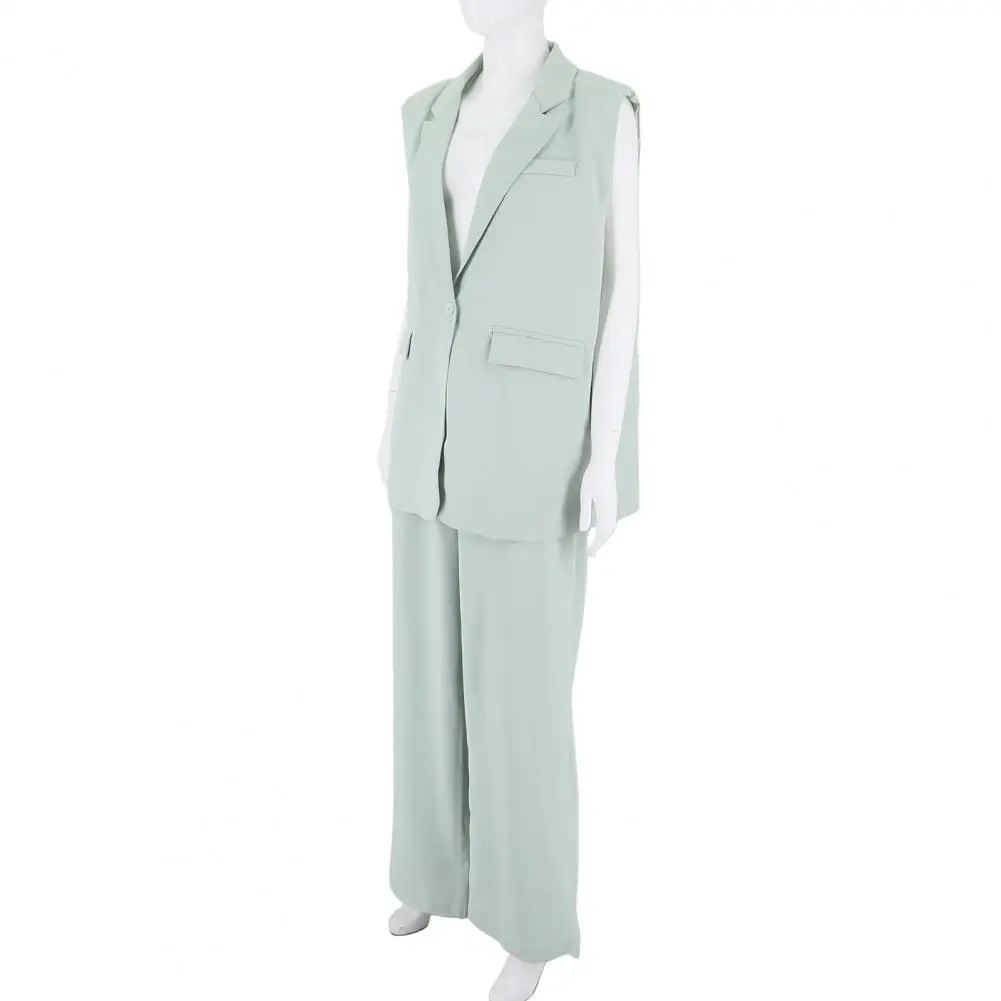 Lady Commute Clothes Elegant Women's Formal Commute Outfit Set with Lapel Coat Sleeveless Jacket Wide Leg Pants Stylish for Work
Lady Commute Clothes Elegant Women's Formal Commute Outfit Set with Lapel Coat Sleeveless Jacket Wide Leg Pants Stylish for Work
