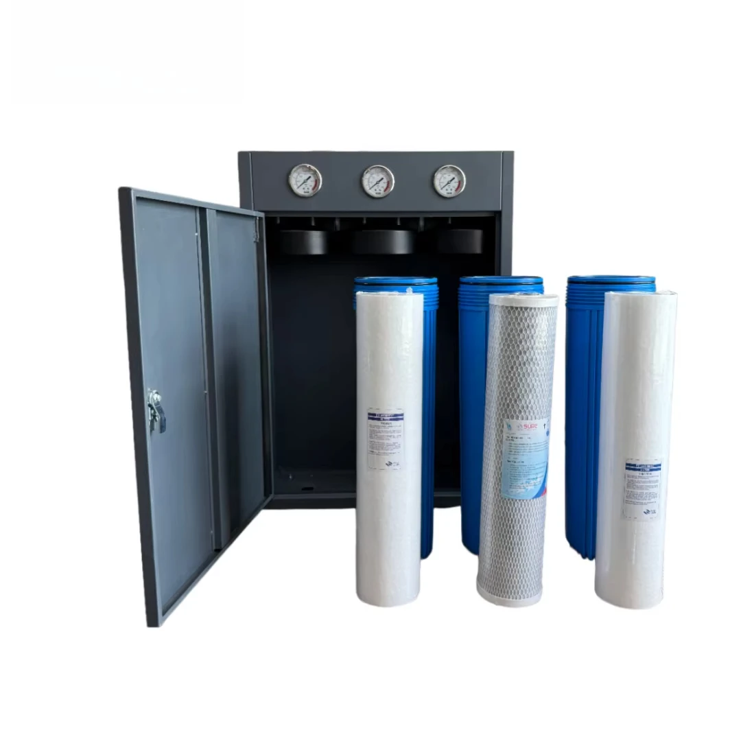 Whole House Triple Water Filter System 20" X 4.5" Big Blue Whole House Water Filter Housing Filtration System
Whole House Triple Water Filter System 20" X 4.5" Big Blue Whole House Water Filter Housing Filtration System