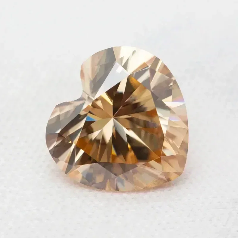 NEW Moissanite Stone Heart Cut Natural Color Champagne Gemstone Lab Grown Diamond For Jewelry Making Materials With Certific
NEW Moissanite Stone Heart Cut Natural Color Champagne Gemstone Lab Grown Diamond For Jewelry Making Materials With Certific