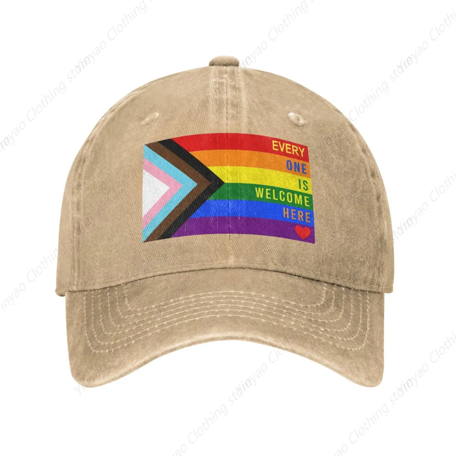 Flag Rainbow Print Washed Retro Denim Baseball Cap With Adjustable Sunshade Cotton Dad Cap Truck Cap Sports Men And Women
Flag Rainbow Print Washed Retro Denim Baseball Cap With Adjustable Sunshade Cotton Dad Cap Truck Cap Sports Men And Women
