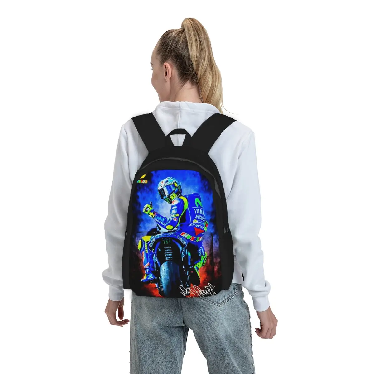 Moto-Gp Rossi Speed Racing Backpack Boys Girls BookBag Kids School Bag Computer Shoulder Bags for Men Women
Moto-Gp Rossi Speed Racing Backpack Boys Girls BookBag Kids School Bag Computer Shoulder Bags for Men Women