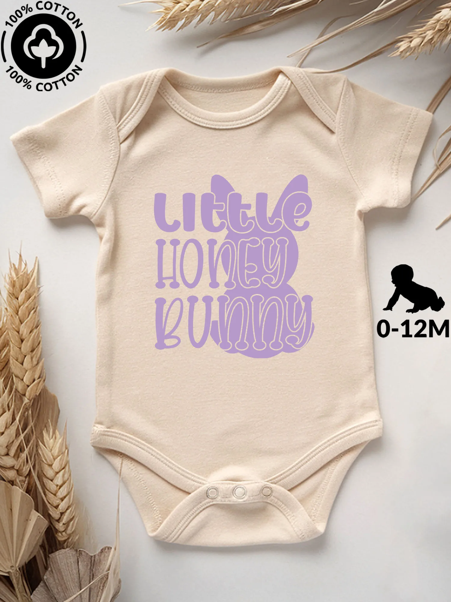 Little Honey Bunny Unisex Baby Bodysuit, 100% Cotton Soft Onesie, All-Season Wear Beige Crawling Suit 190GSM
Little Honey Bunny Unisex Baby Bodysuit, 100% Cotton Soft Onesie, All-Season Wear Beige Crawling Suit 190GSM