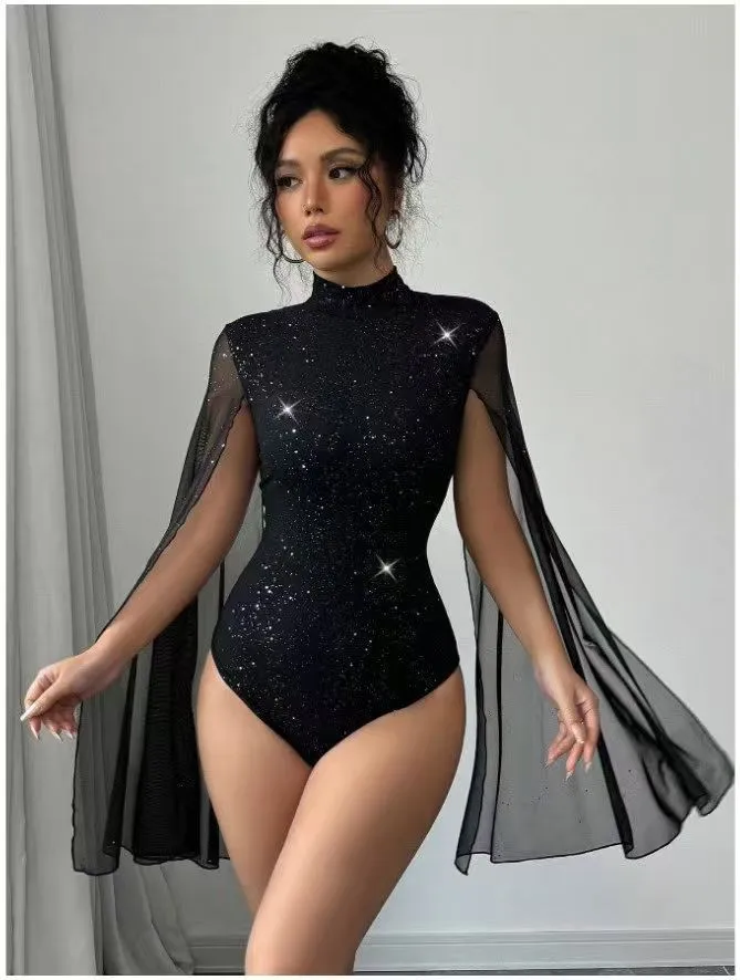Spring Summer Women's Clothing Sexy Cut Out Shiny Lantern Sleeve Jumpsuit For Woman Polyester Medium Weight Cropped Pants
Spring Summer Women's Clothing Sexy Cut Out Shiny Lantern Sleeve Jumpsuit For Woman Polyester Medium Weight Cropped Pants