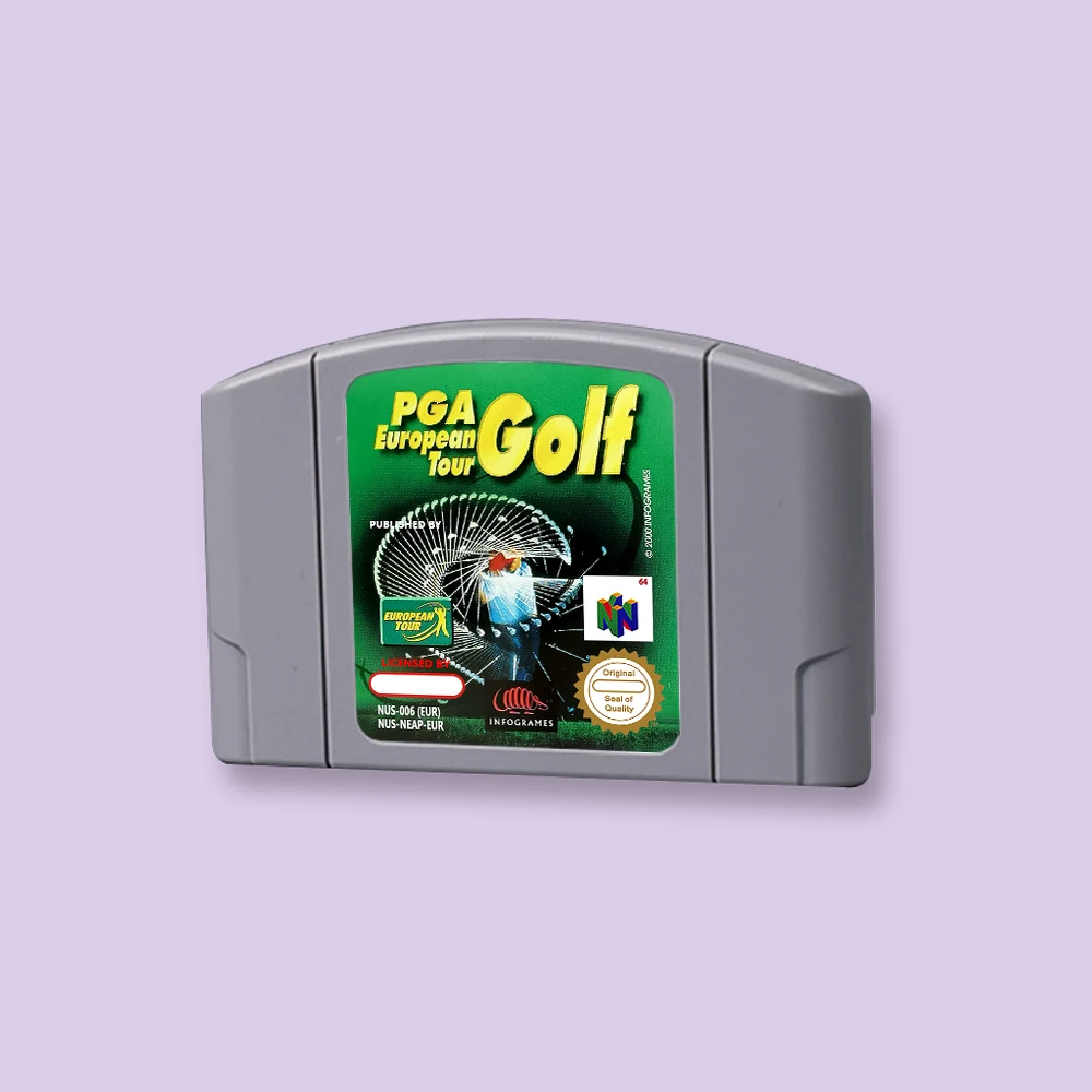 for PGA European Tour 64bit game card for EUR PAL version N64 video game console English language
for PGA European Tour 64bit game card for EUR PAL version N64 video game console English language