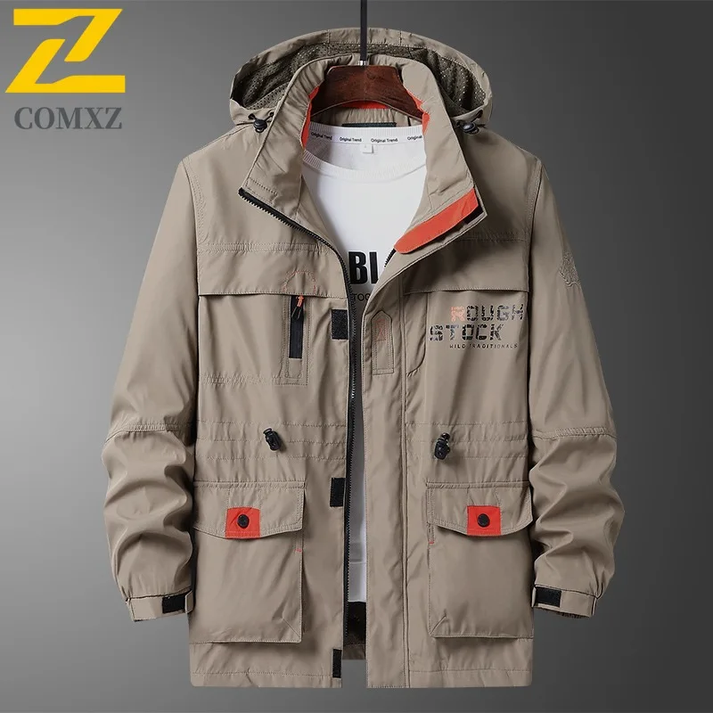 COMXZ 2025, весенне-осенняя новая куртка, повседневная спортивная ветрозащитная тонкая ветровка с капюшоном, унисекс, легкое спортивное пальто на открытом воздухе
COMXZ 2025, весенне-осенняя новая куртка, повседневная спортивная ветрозащитная тонкая ветровка с капюшоном, унисекс, легкое спортивное пальто на открытом воздухе