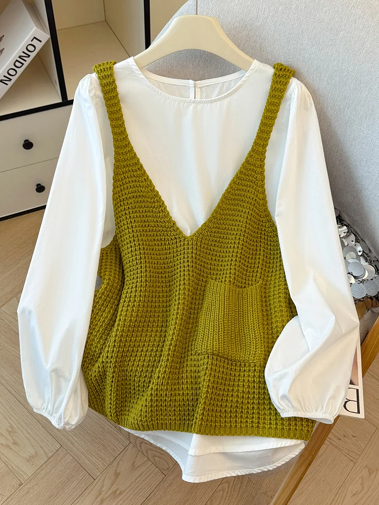 Женский вязаный жилет и комплект из двух предметов: укороченный топ и модная верхняя одежда для весны 2026 года, стройнящий силуэт, в стиле Lazy Chic
Женский вязаный жилет и комплект из двух предметов: укороченный топ и модная верхняя одежда для весны 2026 года, стройнящий силуэт, в стиле Lazy Chic