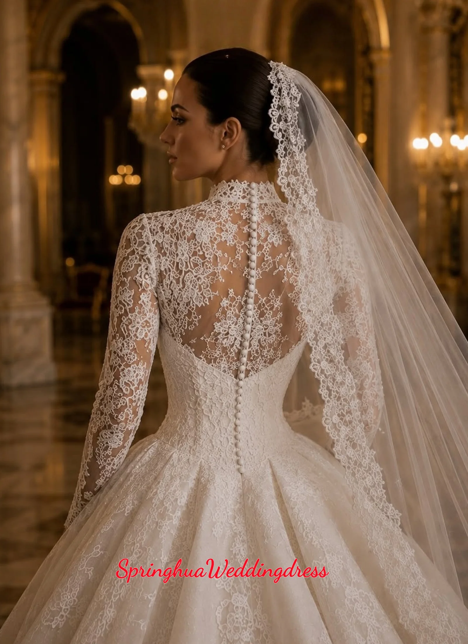 New Arrival Long Sleeve Wedding Dresses High Neck Luxury Vestidos De Novia Customized Lace Vintage Bridal Gowns
New Arrival Long Sleeve Wedding Dresses High Neck Luxury Vestidos De Novia Customized Lace Vintage Bridal Gowns