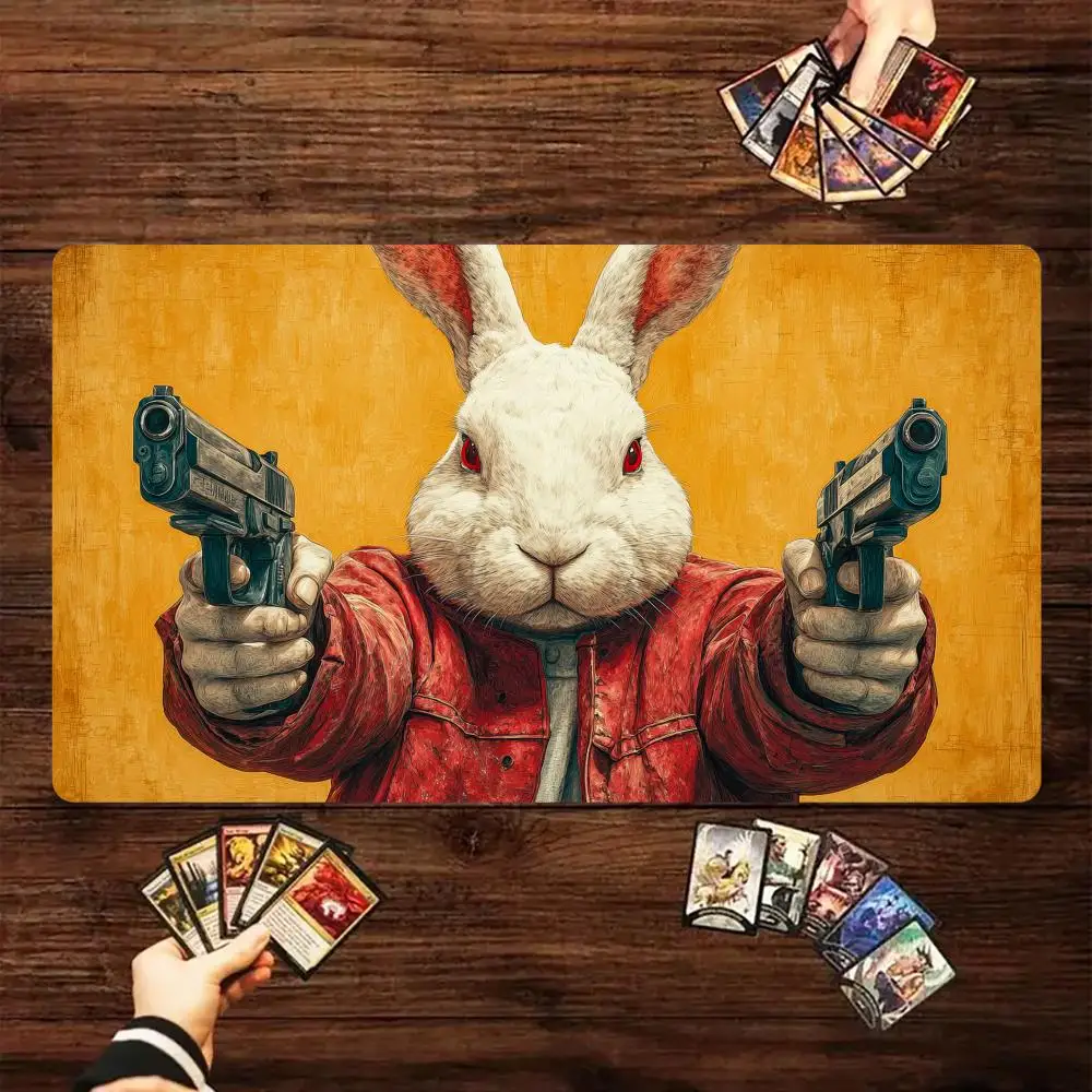 Cool Rabbit Soldier Magic Card Battle Mat MTG Playmat Anti-slip Base 35X60CM gathering gaming mats Board Game Mat for TCG
Cool Rabbit Soldier Magic Card Battle Mat MTG Playmat Anti-slip Base 35X60CM gathering gaming mats Board Game Mat for TCG