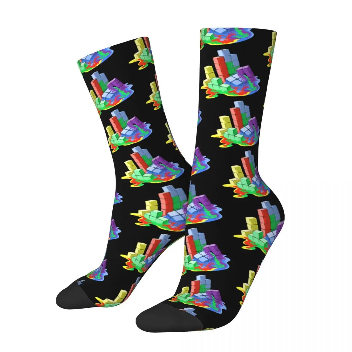 Melting Blocks Men's Socks Vintage Harajuku Tetriss Street Style Novelty Seamless Crew Sock
Melting Blocks Men's Socks Vintage Harajuku Tetriss Street Style Novelty Seamless Crew Sock