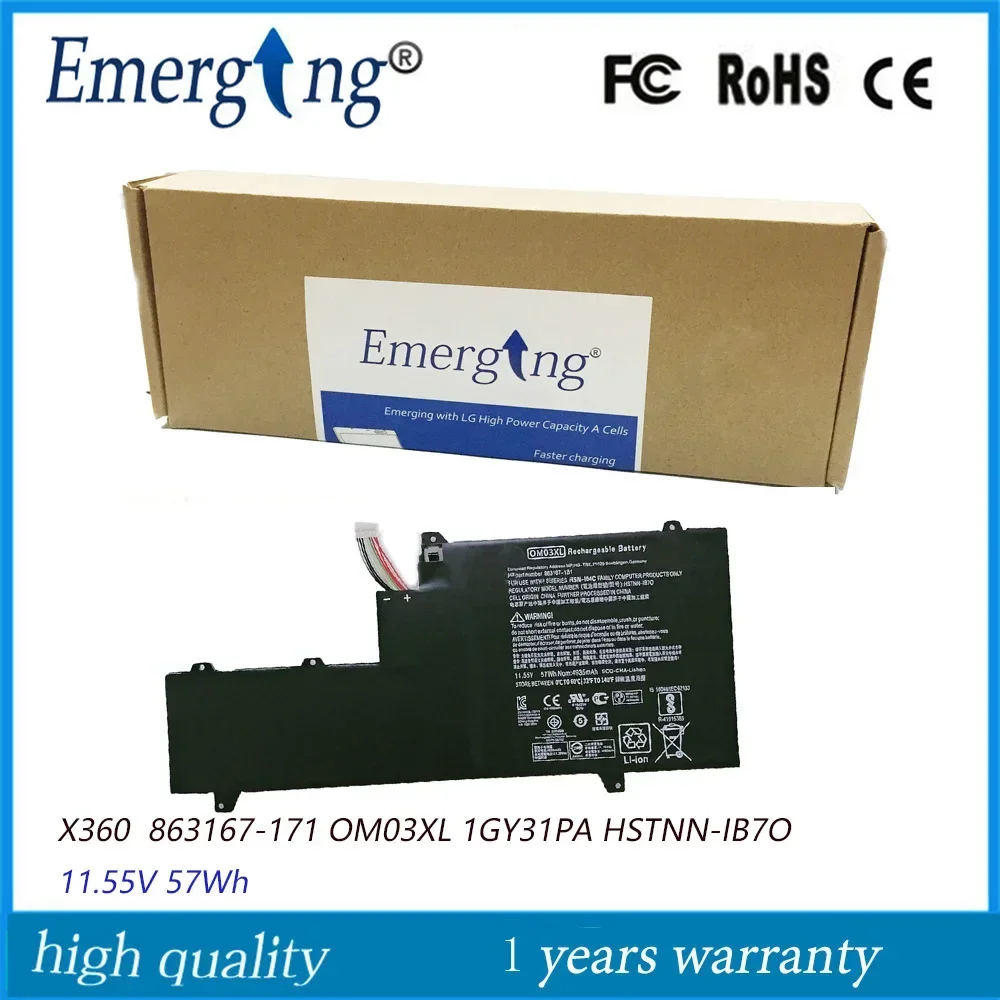 New Original OM03XL Laptop Battery for HP Elitebook x360 1030 G2 Series HSTNN-IB7O HSTNN-IB70 HSN-I04C 863167-171 863167-1B1
New Original OM03XL Laptop Battery for HP Elitebook x360 1030 G2 Series HSTNN-IB7O HSTNN-IB70 HSN-I04C 863167-171 863167-1B1