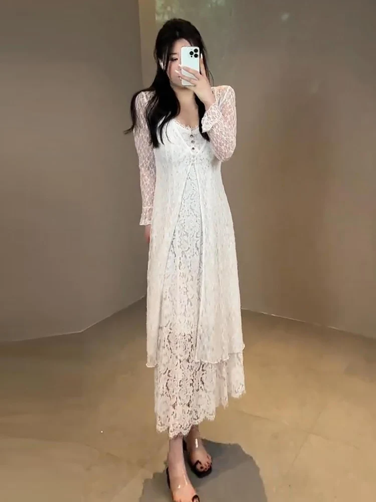 Lace Trim Summer Outfit Fat MM Large Size Women's High-End Sensation Sunscreen Thin Cardigan Set Korean Sle Commute Faion
Lace Trim Summer Outfit Fat MM Large Size Women's High-End Sensation Sunscreen Thin Cardigan Set Korean Sle Commute Faion