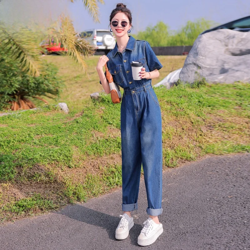 High Waist Denim Overalls Women's Fashion Casual Pants High Waist Loose Workwear One-Piece Pants Korean Style Commute Wind
High Waist Denim Overalls Women's Fashion Casual Pants High Waist Loose Workwear One-Piece Pants Korean Style Commute Wind