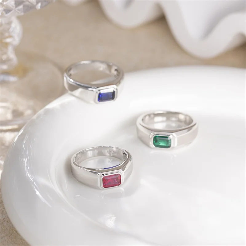 ZFSILVER 925 Silver Fashion Luxury Trend Cultivate Gemstone Simple Rectangle Ring Charm Women Wedding Party Jewelry Gift R3-0293
ZFSILVER 925 Silver Fashion Luxury Trend Cultivate Gemstone Simple Rectangle Ring Charm Women Wedding Party Jewelry Gift R3-0293