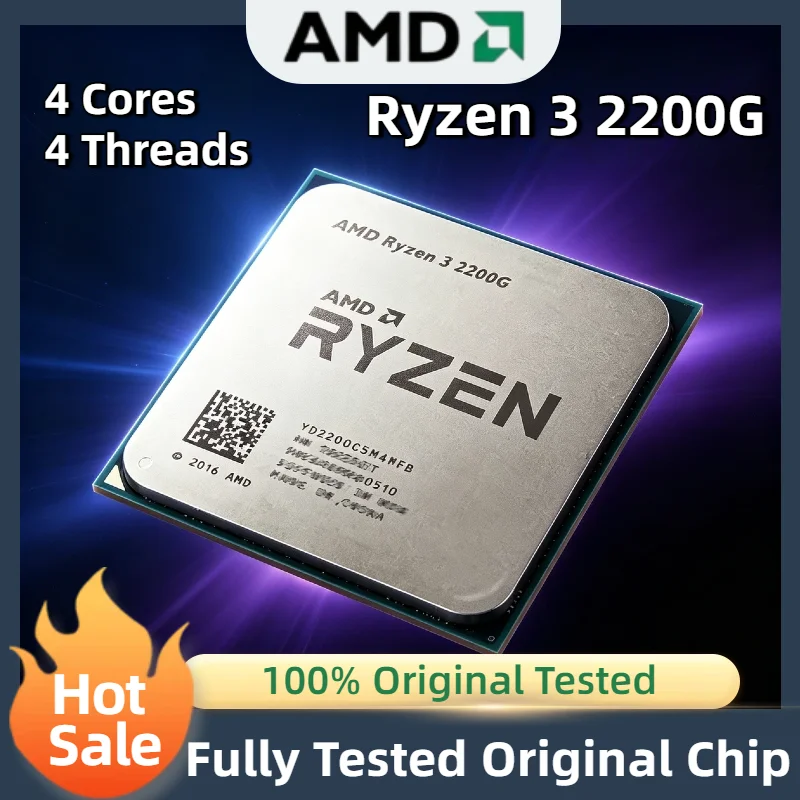 AMD R3 2200G 4C 4T 3.5GHz Base 3.7GHz Boost AM4 CPU 14nm Vega 8 Graphics Tray Pro Desktop Processor Unit for PC Build
AMD R3 2200G 4C 4T 3.5GHz Base 3.7GHz Boost AM4 CPU 14nm Vega 8 Graphics Tray Pro Desktop Processor Unit for PC Build