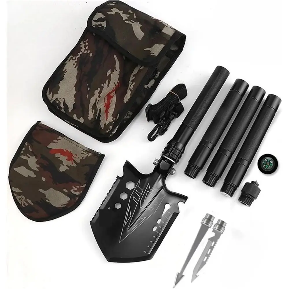 Collapsible 4-Section Manganese Steel Folding Shovel - Portable Outdoor Multi-Tool
Collapsible 4-Section Manganese Steel Folding Shovel - Portable Outdoor Multi-Tool