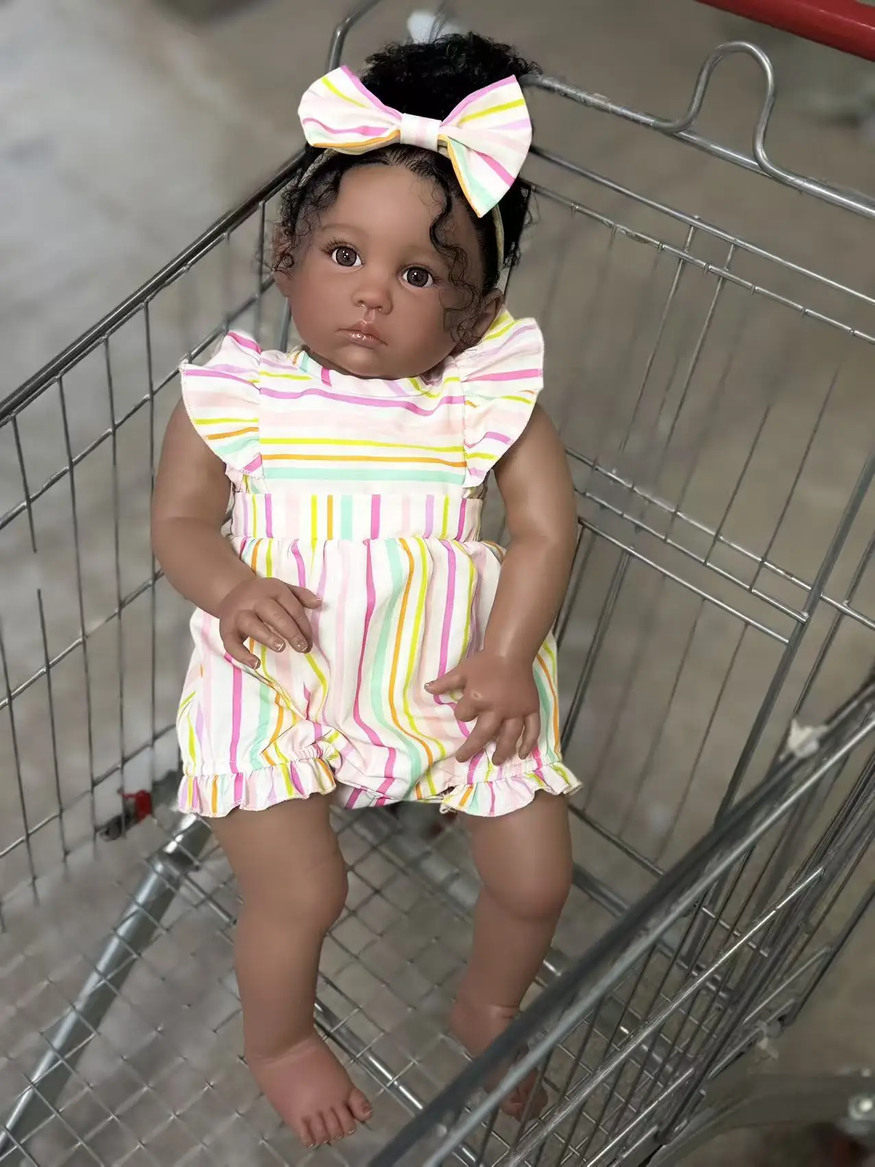 60CM 24inch Reborn Toddler Baby Doll Julieata African American Black Baby Dolls Adorable Lifelike Babies Children Gift Toys
60CM 24inch Reborn Toddler Baby Doll Julieata African American Black Baby Dolls Adorable Lifelike Babies Children Gift Toys