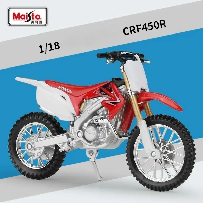Maisto 1:18 CRF450R модель мотоцикла, игрушка из сплава, внедорожный гоночный мотоцикл, игрушки для литья под давлением сплава, модель автомобиля, Коллекционная
Maisto 1:18 CRF450R модель мотоцикла, игрушка из сплава, внедорожный гоночный мотоцикл, игрушки для литья под давлением сплава, модель автомобиля, Коллекционная