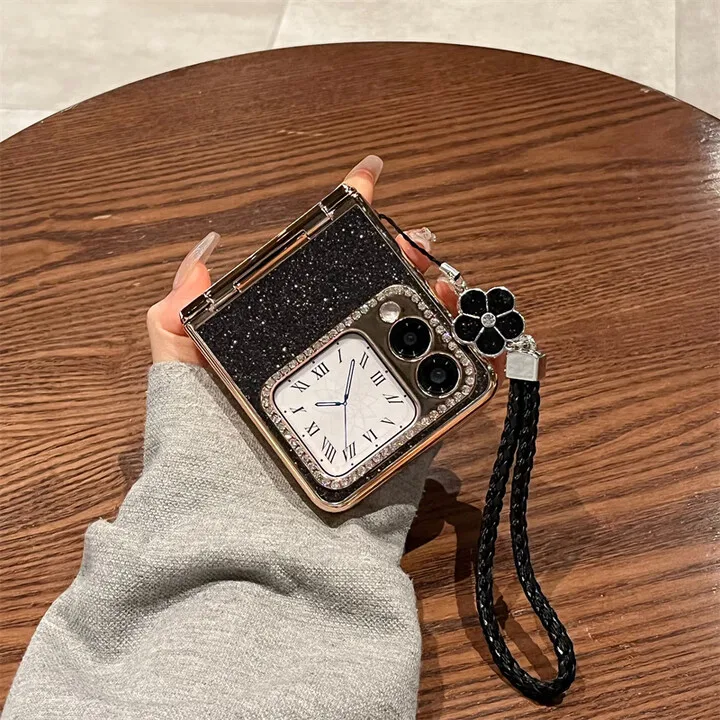 For Huawei Nova Flip Phone Case Camellia Bracelet Diamond Studded Glitter Powder Frosted Electroplated Hinge Protective Cover 
For Huawei Nova Flip Phone Case Camellia Bracelet Diamond Studded Glitter Powder Frosted Electroplated Hinge Protective Cover