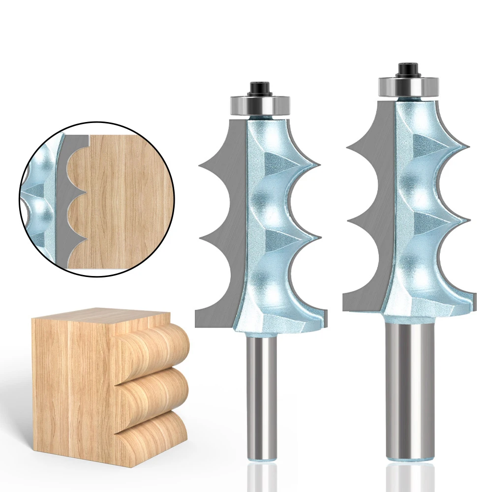 1PC 8mm 12mm 12.7mm Shank Milling Cutter Wood Carving Two Bead &two Flute Large Molding Router Bits Set Line Knife Woodworking
1PC 8mm 12mm 12.7mm Shank Milling Cutter Wood Carving Two Bead &two Flute Large Molding Router Bits Set Line Knife Woodworking