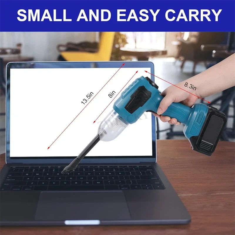 Ручной пылесос для Makita 18 В, литий-ионный аккумулятор, беспроводной пылесос, мощный пылесборник для чистки автомобиля
Ручной пылесос для Makita 18 В, литий-ионный аккумулятор, беспроводной пылесос, мощный пылесборник для чистки автомобиля