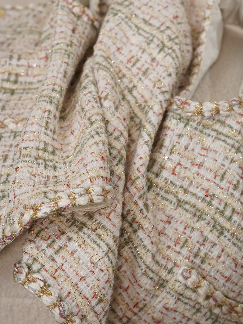 Retro Ele Lady Sle Floral Gold Tead Thi Tweed Svel High-End Feeling Vest Small Outerwear Polyester Fiber
Retro Ele Lady Sle Floral Gold Tead Thi Tweed Svel High-End Feeling Vest Small Outerwear Polyester Fiber