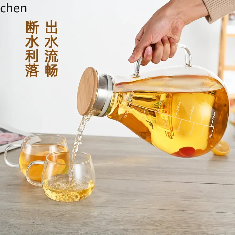 A8 heat-resistant glass water pitcher with stainless steel lid - extra large capacity juice pitcher - clear glass cold water
A8 heat-resistant glass water pitcher with stainless steel lid - extra large capacity juice pitcher - clear glass cold water