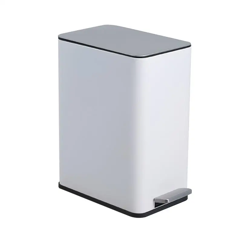 10L/2.6 Gallon Rectangular Step Trash Can, Stainless Steel Garbage Can with Foot Pedal, Removable Inner Bucket with Grip Groove and Side Handle for Kitchen Bathroom Office, White
10L/2.6 Gallon Rectangular Step Trash Can, Stainless Steel Garbage Can with Foot Pedal, Removable Inner Bucket with Grip Groove and Side Handle for Kitchen Bathroom Office, White