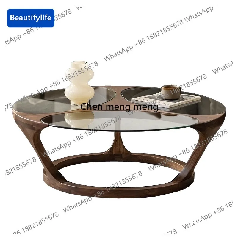M183 Coffee table glass special-shaped Italian minimalist living room solid wood designer art round tea table
M183 Coffee table glass special-shaped Italian minimalist living room solid wood designer art round tea table