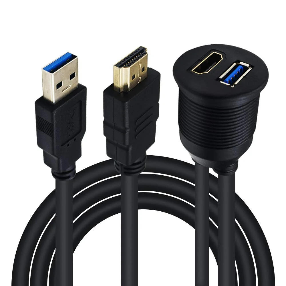 1M 2M USB 3.0 & HDMI-compatible Cable Car Dashboard Flush Panel Mount Extension Cord for Car Boat Motorcycle Waterproof Wire
1M 2M USB 3.0 & HDMI-compatible Cable Car Dashboard Flush Panel Mount Extension Cord for Car Boat Motorcycle Waterproof Wire