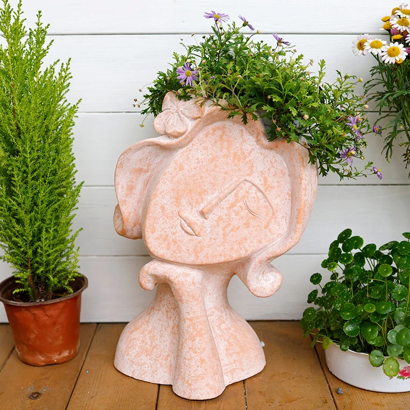 Vintage Beautiful Women Head Resin Flower Vase For Home Garden Decoration C D Designs Handmade Elegant Planter Jardiniere
Vintage Beautiful Women Head Resin Flower Vase For Home Garden Decoration C D Designs Handmade Elegant Planter Jardiniere