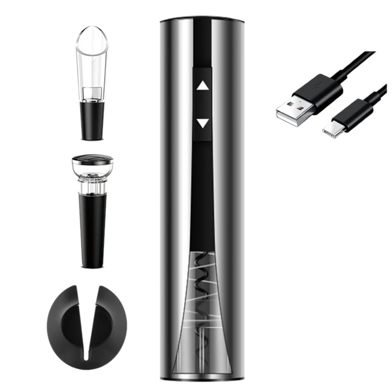 Electric Wine Opener With Foil Cutter Automatic Wine Corkscrew For Kitchen Bar Wedding
Electric Wine Opener With Foil Cutter Automatic Wine Corkscrew For Kitchen Bar Wedding