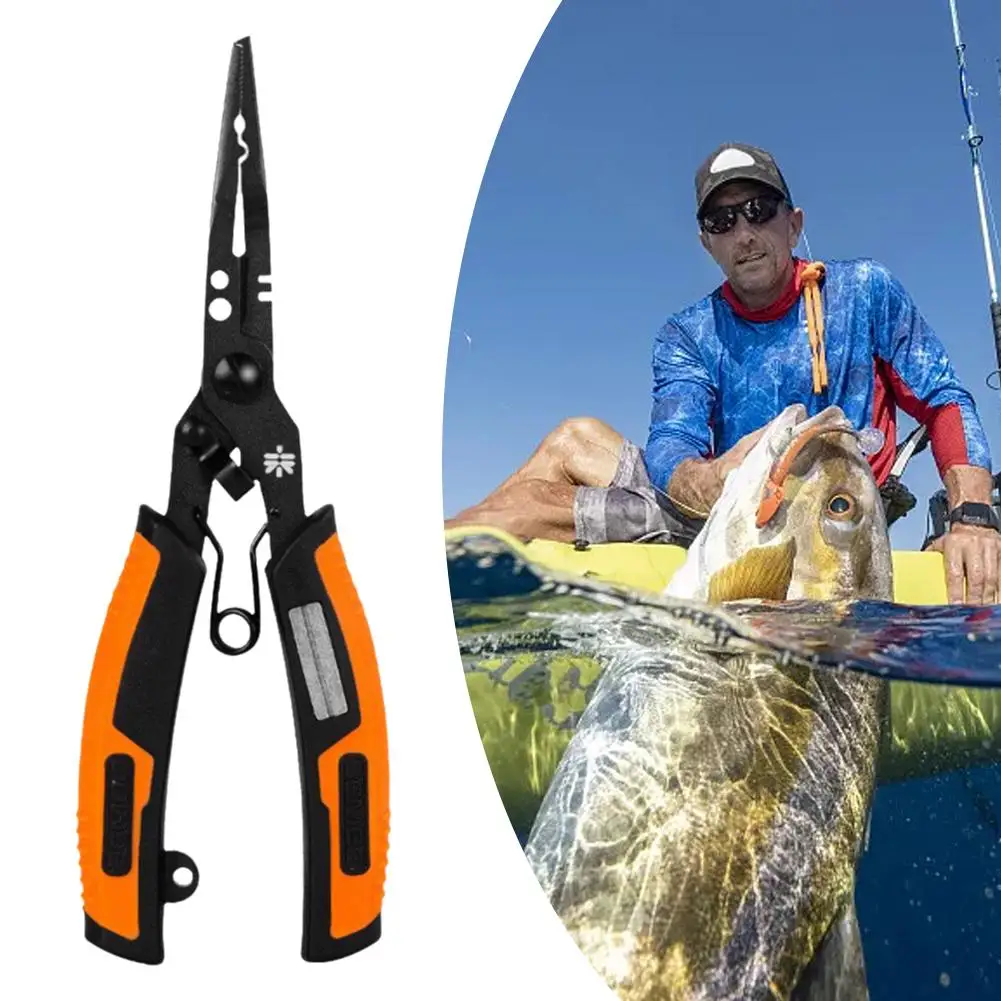 Multifunction Fishing Pliers Coating Fishing Split With Hook Steel Pliers Fishing Sharpener Tools T2U0
Multifunction Fishing Pliers Coating Fishing Split With Hook Steel Pliers Fishing Sharpener Tools T2U0