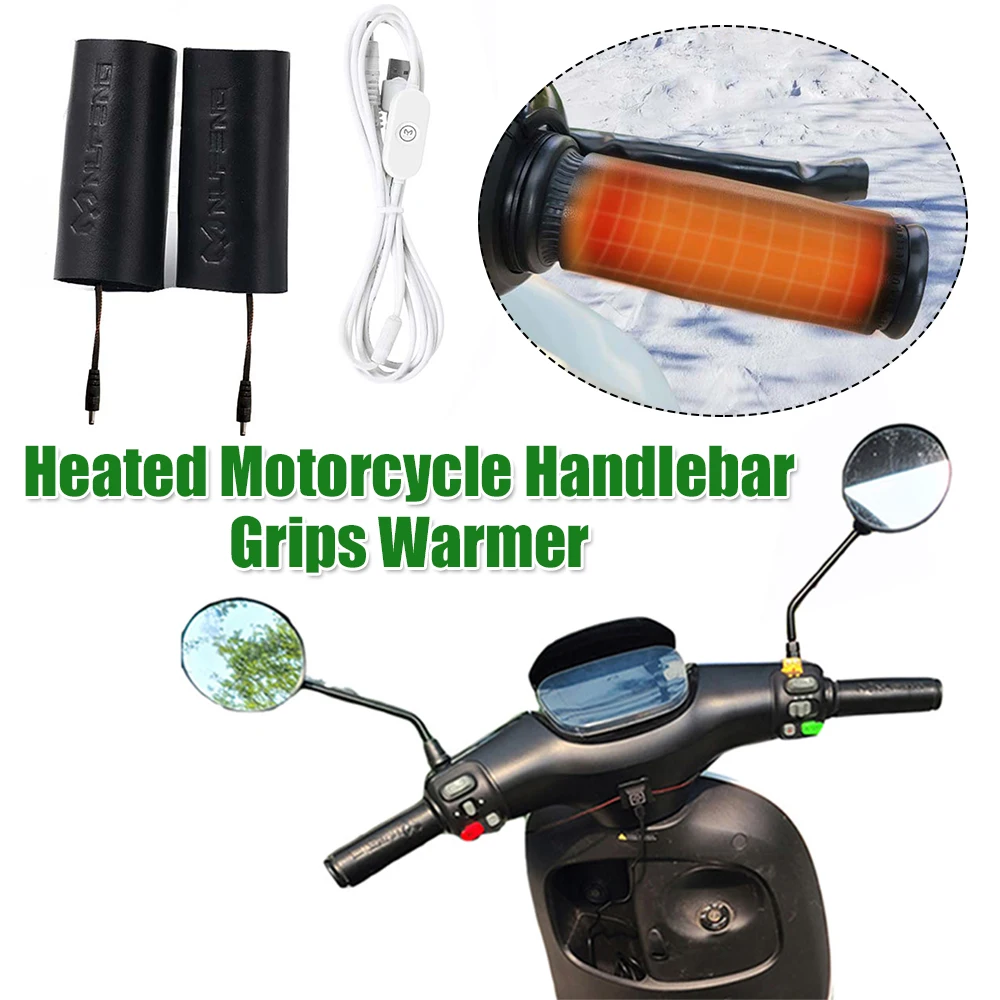 Heated Motorcycle Handlebar Grips Warmer USB Anti Slip Electric Heated Grip Cover 3 Gear Waterproof with Switch Fast Heating Kit
Heated Motorcycle Handlebar Grips Warmer USB Anti Slip Electric Heated Grip Cover 3 Gear Waterproof with Switch Fast Heating Kit