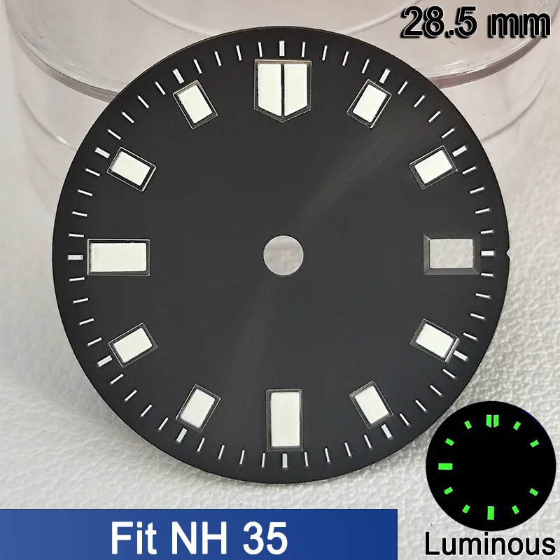 28.5mm Dial For NH35 Abalone Series Modified Watch Black Grey Blue Men's Wristwatches Green Luminous Calendar Dials Accessories
28.5mm Dial For NH35 Abalone Series Modified Watch Black Grey Blue Men's Wristwatches Green Luminous Calendar Dials Accessories