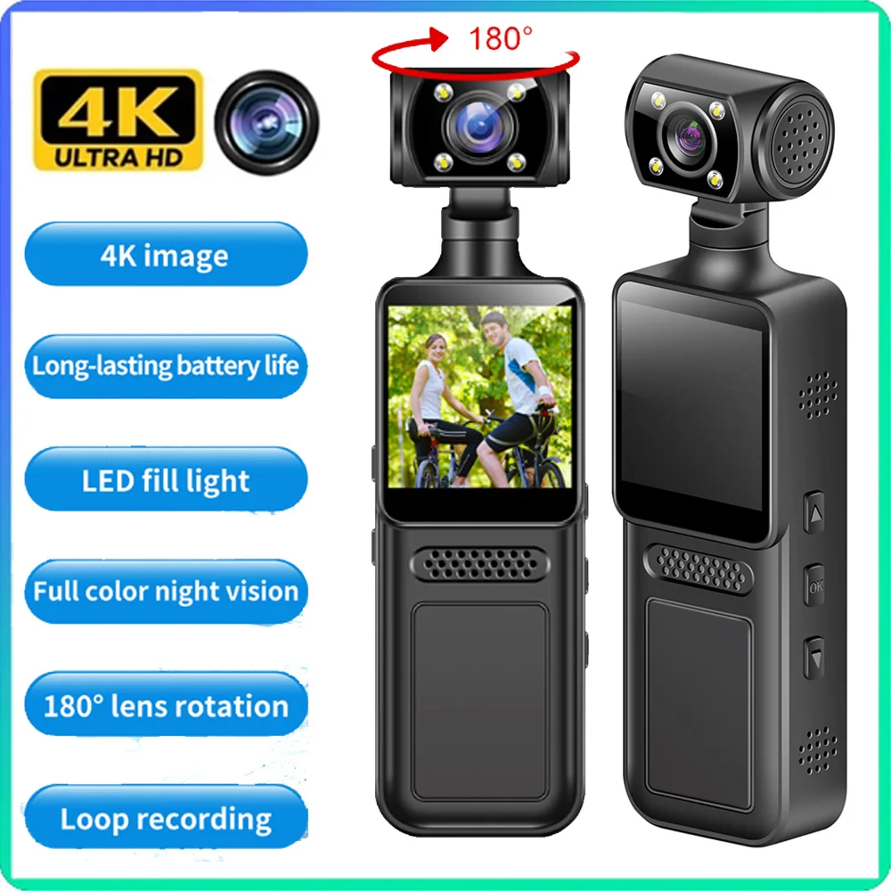 128GB 4K Ultra HD Mini Action Camera 180 Rotatable Vlog Wifi Sports Cam Helmet Sport DV For Travel Bicycle Driver Recorder
128GB 4K Ultra HD Mini Action Camera 180 Rotatable Vlog Wifi Sports Cam Helmet Sport DV For Travel Bicycle Driver Recorder