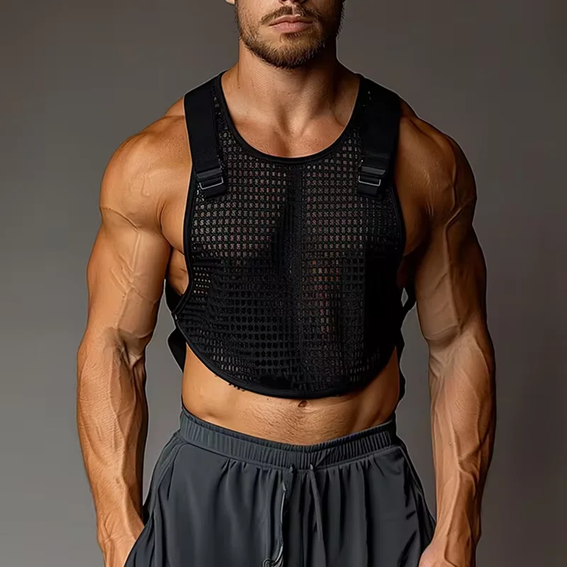 2024 Summer Fahsion Patchwork Mens Mesh Tank Tops Sexy Slim Fit Hollow Out Mesh Camisole Men Streetwear Casual Solid Color Vest
2024 Summer Fahsion Patchwork Mens Mesh Tank Tops Sexy Slim Fit Hollow Out Mesh Camisole Men Streetwear Casual Solid Color Vest