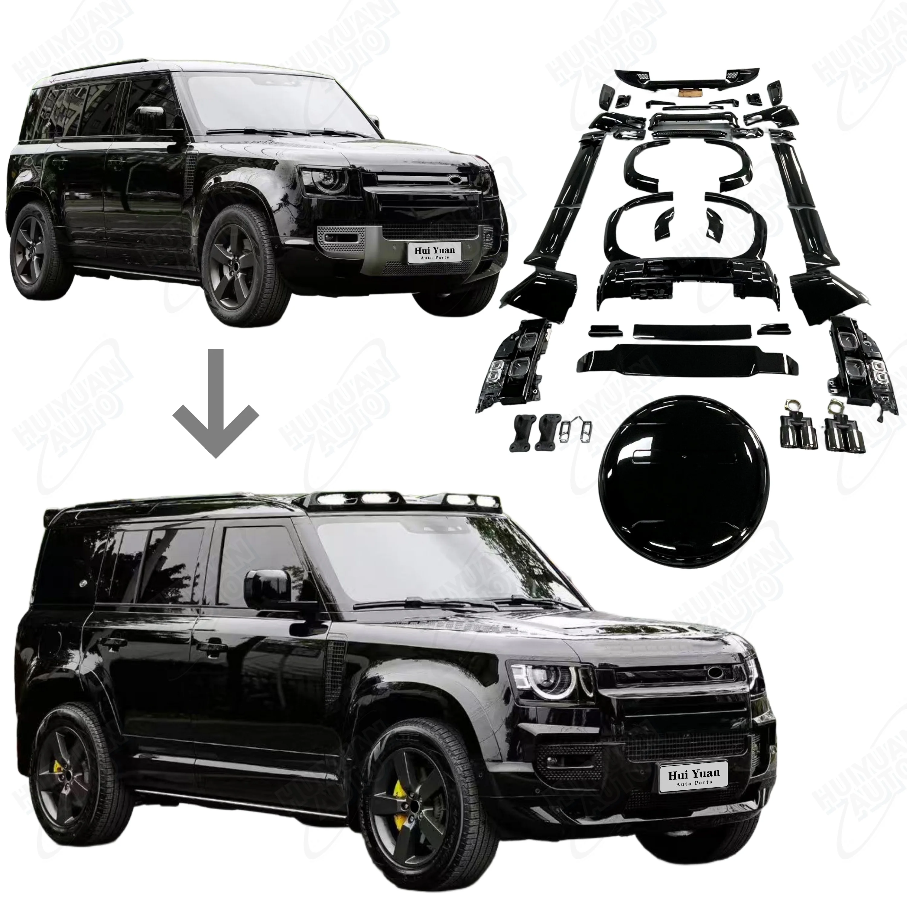 Factory Direct Sale Car Accessories for Defender 90/110 L663 2020 Upgrade 007 Defender Gloss Black Parts
Factory Direct Sale Car Accessories for Defender 90/110 L663 2020 Upgrade 007 Defender Gloss Black Parts