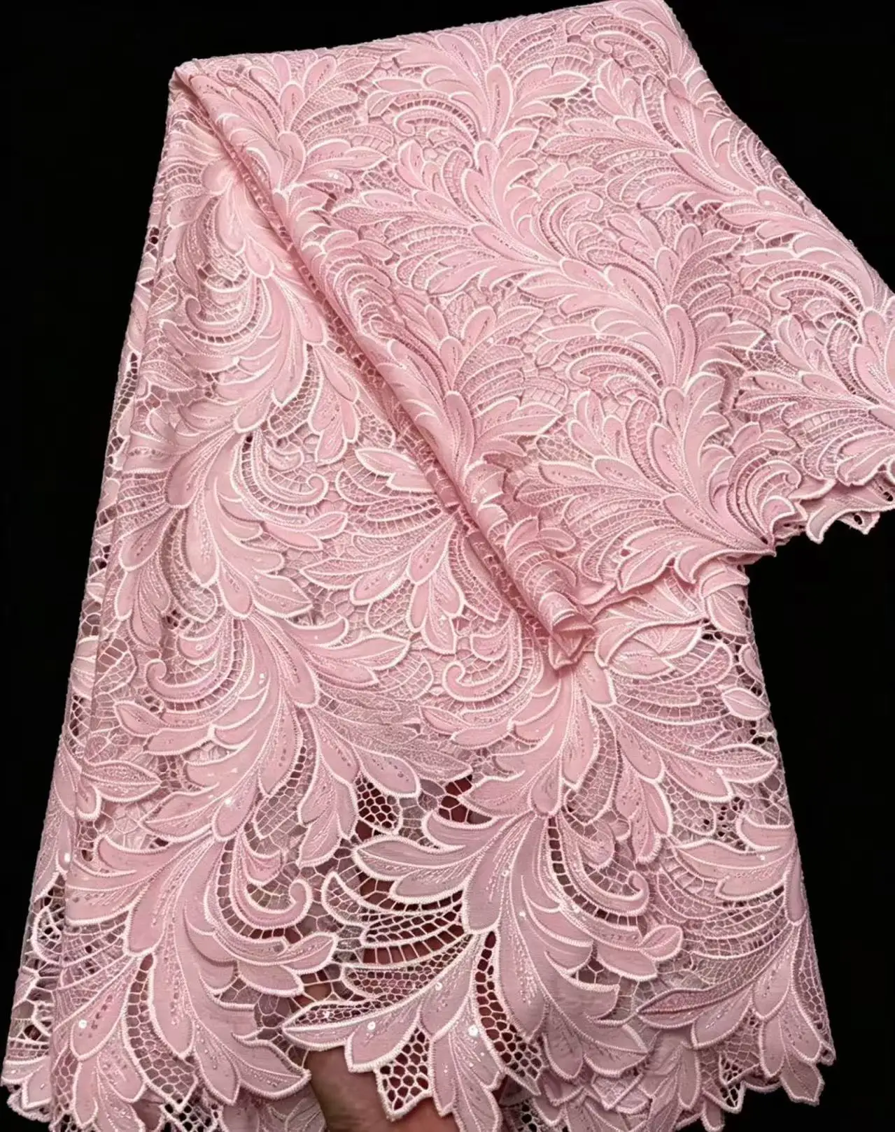2026 High Quality Nigerian Cord Guipure Lace Fabric 5 Yards Knitted Water Soluble African Lace for Wedding Dress Sewing
2026 High Quality Nigerian Cord Guipure Lace Fabric 5 Yards Knitted Water Soluble African Lace for Wedding Dress Sewing