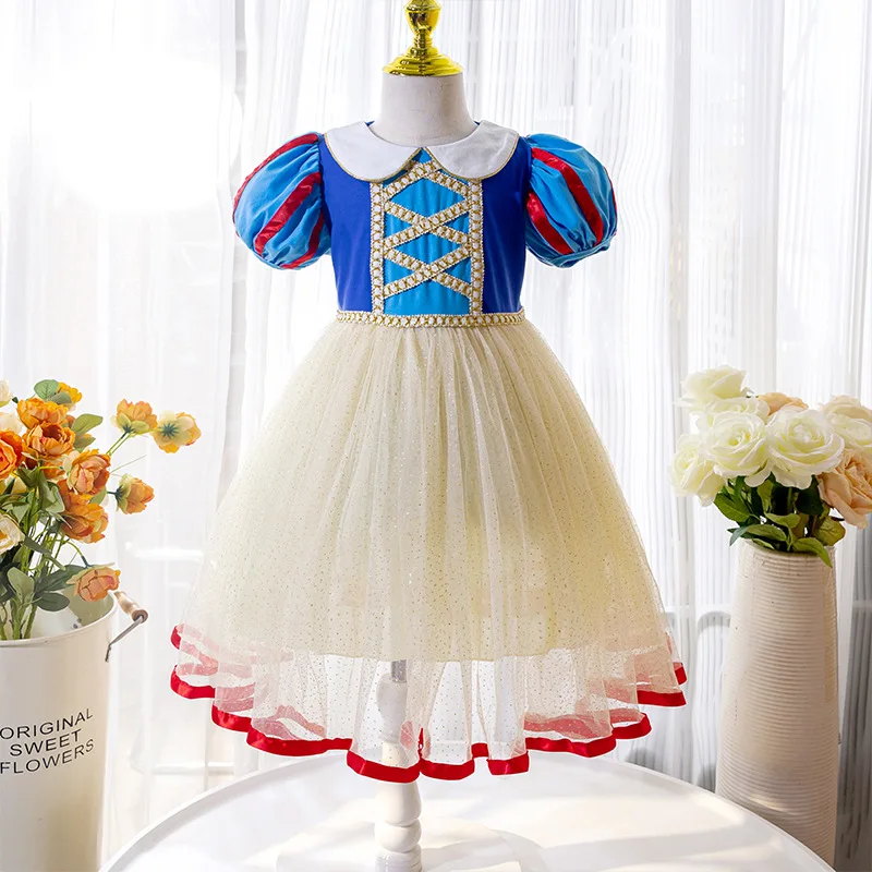 New Fairy Tale Girl Princess Dress Mesh Bubble Sleeve Girl Dress Snow White Children's Dress
New Fairy Tale Girl Princess Dress Mesh Bubble Sleeve Girl Dress Snow White Children's Dress