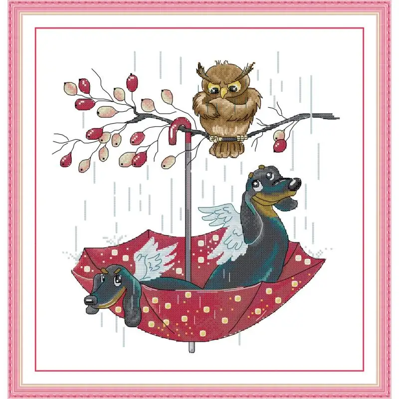 Maydear Full Cross Stitch Kit, 11CT/14CT/16CT/9CT Aida Fabric,DMC Threads Sewing Pattern Embroidery Set-Owl and Angel Dog
Maydear Full Cross Stitch Kit, 11CT/14CT/16CT/9CT Aida Fabric,DMC Threads Sewing Pattern Embroidery Set-Owl and Angel Dog