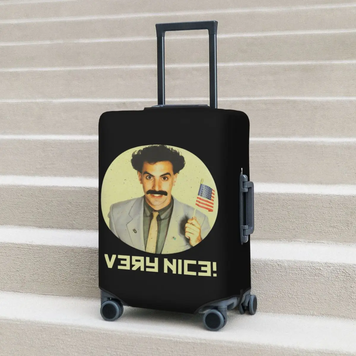 Funny Men Borat Very Nice! Classic Fan Suitcase Cover Protection Elastic Travel Luggage Protector Covers for 18-32 Inch
Funny Men Borat Very Nice! Classic Fan Suitcase Cover Protection Elastic Travel Luggage Protector Covers for 18-32 Inch