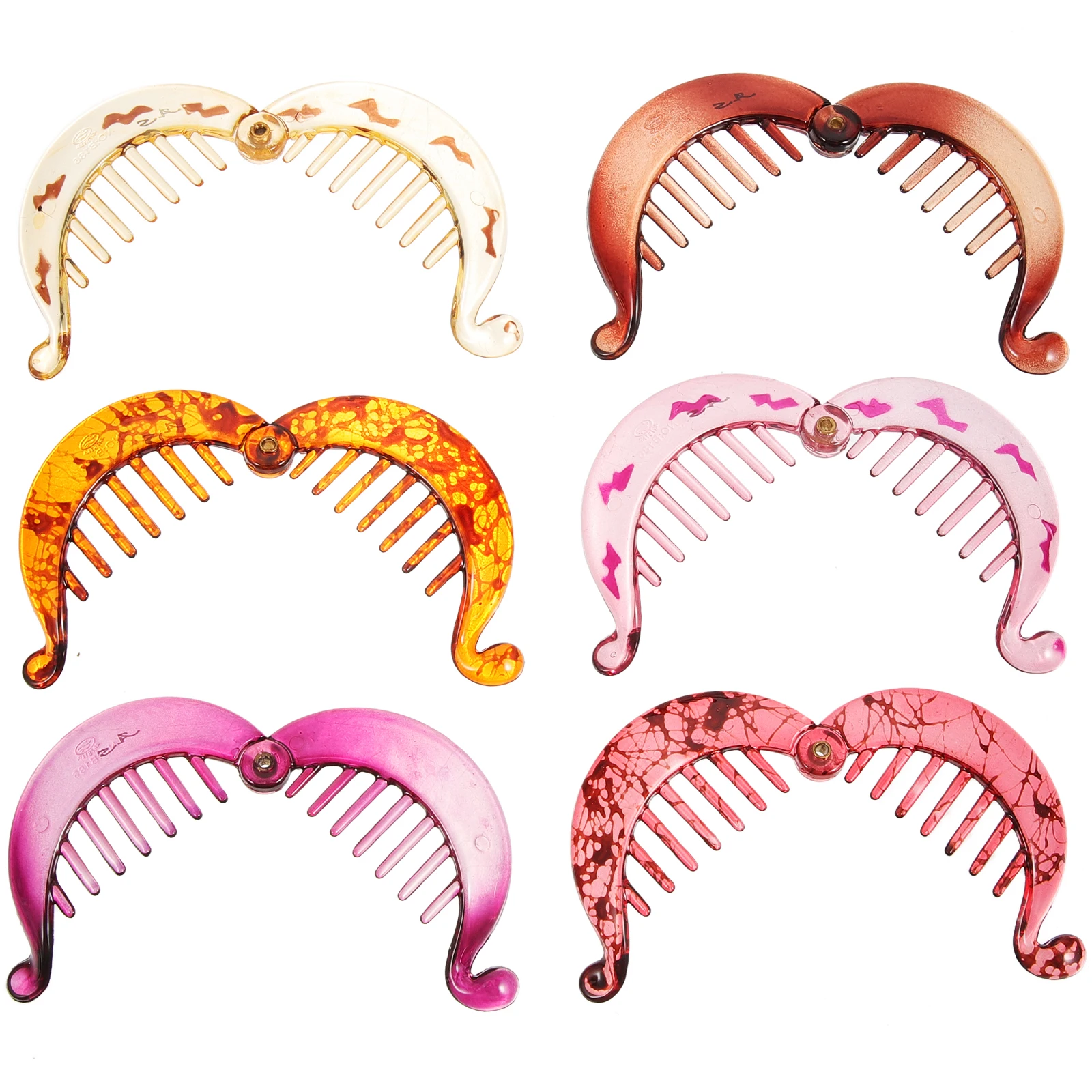 6pcs Banana Hair Clips Lightweight Safe Stylish Women Accessories Thick Hair Ponytail Holder Travel Party Wedding 
6pcs Banana Hair Clips Lightweight Safe Stylish Women Accessories Thick Hair Ponytail Holder Travel Party Wedding