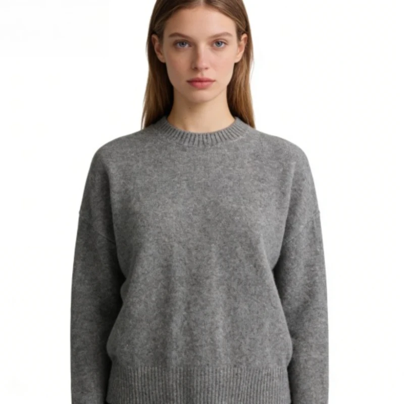 Autumn new women's fashion solid color long sleeve crew neck versatile soft knitwear
Autumn new women's fashion solid color long sleeve crew neck versatile soft knitwear