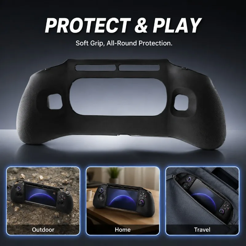 Flexible TPU Soft Grip Case Built-in Kickstand for Retroid Pocket RP6 Handheld Retroid Pocket TPU Grip Protective Cover
Flexible TPU Soft Grip Case Built-in Kickstand for Retroid Pocket RP6 Handheld Retroid Pocket TPU Grip Protective Cover